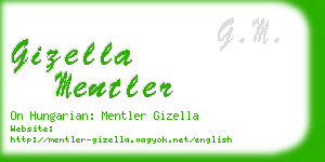 gizella mentler business card